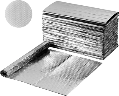 VEVOR Double Reflective Insulation Sheet, 16PCS Double-Sided Aluminum Foil Radiant Barrier, 6mm 24 in x 4 ft, Dual-Layer Air Bubble Heat Reflective Shield, Thermal Insulation Rolls