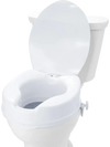 VEVOR Raised Toilet Seat, 4" Height Raised, 300 lbs Weight Capacity, Universal Toilet Seat Riser, Screw Rod Locking, with Toilet Seat, for Elderly, Handicap, Patient, Pregnant, Medical