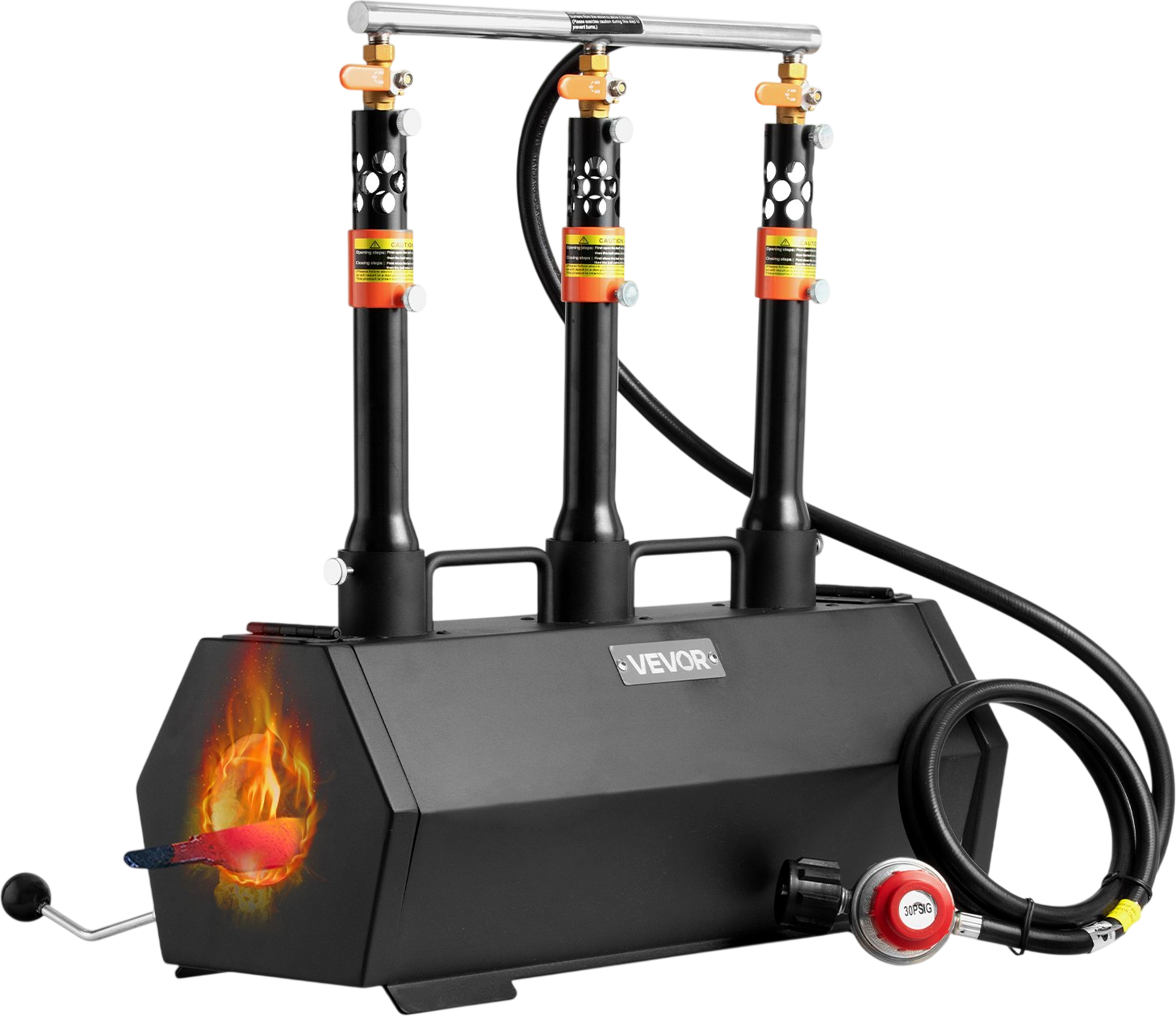 Vevor Portable Propane Forge 3 Burners 2600°F with Refractory Bricks New