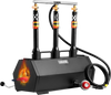 VEVOR Portable Propane Forge, 3 Burners, 2600℉ Tool and Knife Making Blacksmithing Farrier Forge, Large Capacity Hexagon, Cold-Rolled Steel Gas Forging Tools and Equipment, Use for Metal Forging