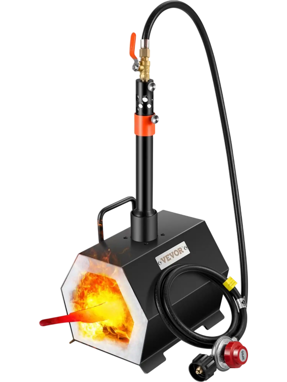 VEVOR Propane Forge Portable, Single Burner Tool and Knife Making, Large Capacity Blacksmith Farrier Forges, Mini Furnace Blacksmithing, Gas Forging Tools and Equipment, Complete Kit
