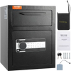 VEVOR 1.7 Cub Depository Safe, Deposit Safe with Drop Slot, Electronic Code Lock and 2 Emergency Keys, 17.71'' x 13.77'' x 13.77'' Business Drop Slot Safe for Cash, Mail in Home, Hotel, Office