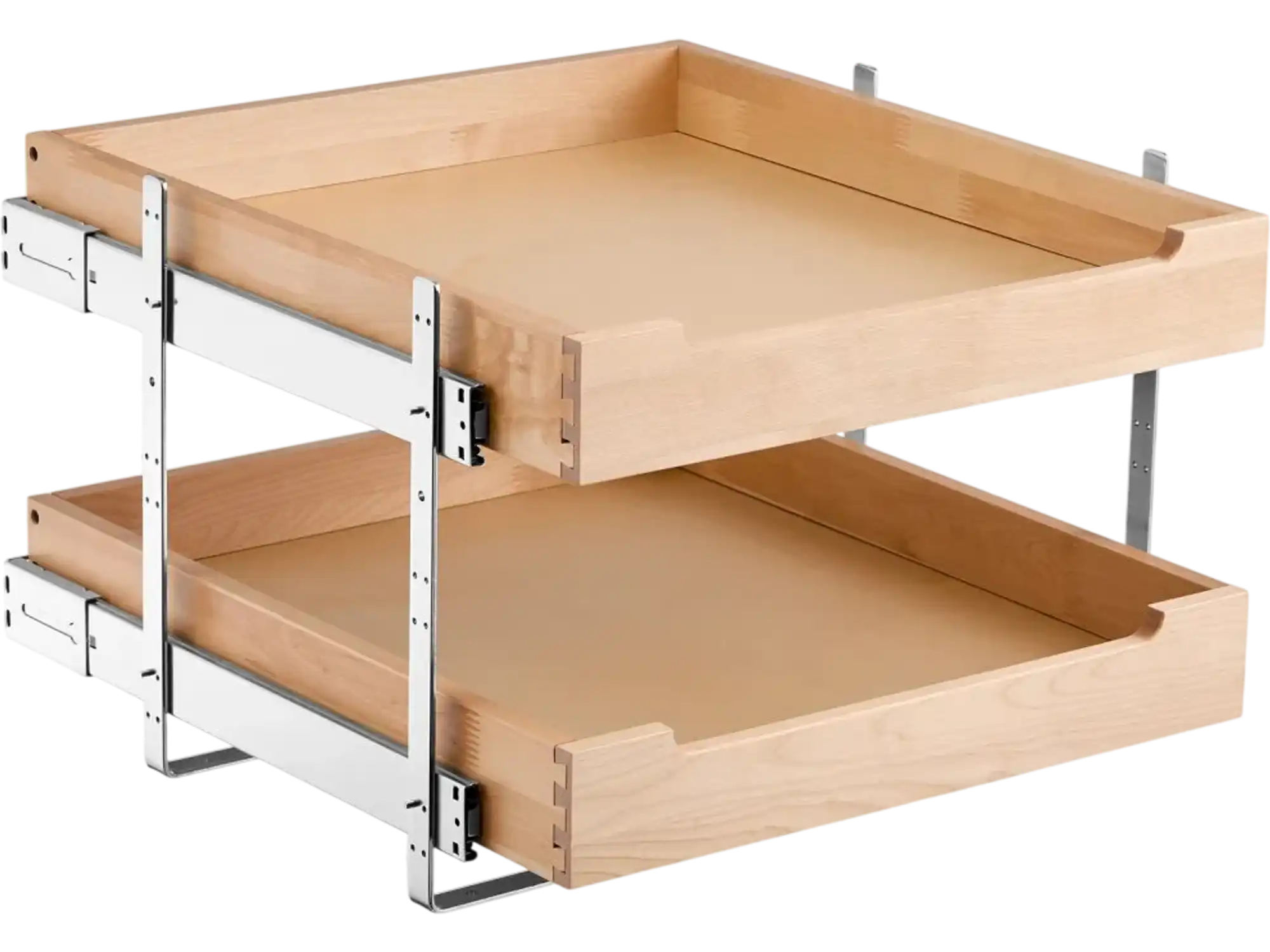 Vevor Pull Out Cabinet Organizer 2-Tier Soft-Close Wood Drawer 20