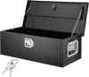 VEVOR Heavy Duty Aluminum Truck Bed Tool Box, Diamond Plate Tool Box with Side Handle and Lock Keys, Storage Tool Box Chest Box Organizer for Pickup, RV, Trailer, Truck Bed, 30"x13"x9.6", Black