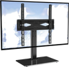 VEVOR TV Stand Mount, Swivel Universal TV Stand for 32 to 55 inch TVs, Height Adjustable Portable Floor TV Stand with Tempered Glass Base for Bedroom, Living Room