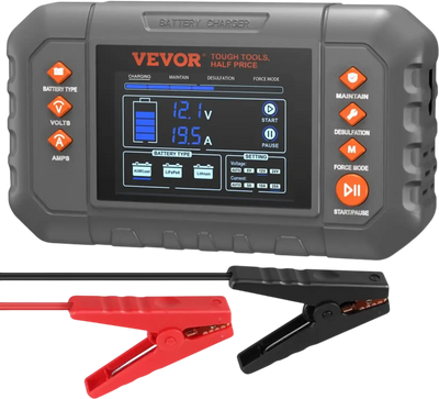 Vevor Battery Charger Smart 20A Lithium LiFePO4 Lead-Acid AGM Gel SLA with LCD Display New