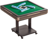 VEVOR Automatic Mahjong Table Roller Coaster Style 40 mm Folding Table&Base, Chinese/Filipino/American Mahjong, 2 Sets of 164 Tiles, 39 x 39 in, with 6 Wheels Hard Tabletop Cover Cup Holders, Wine Red