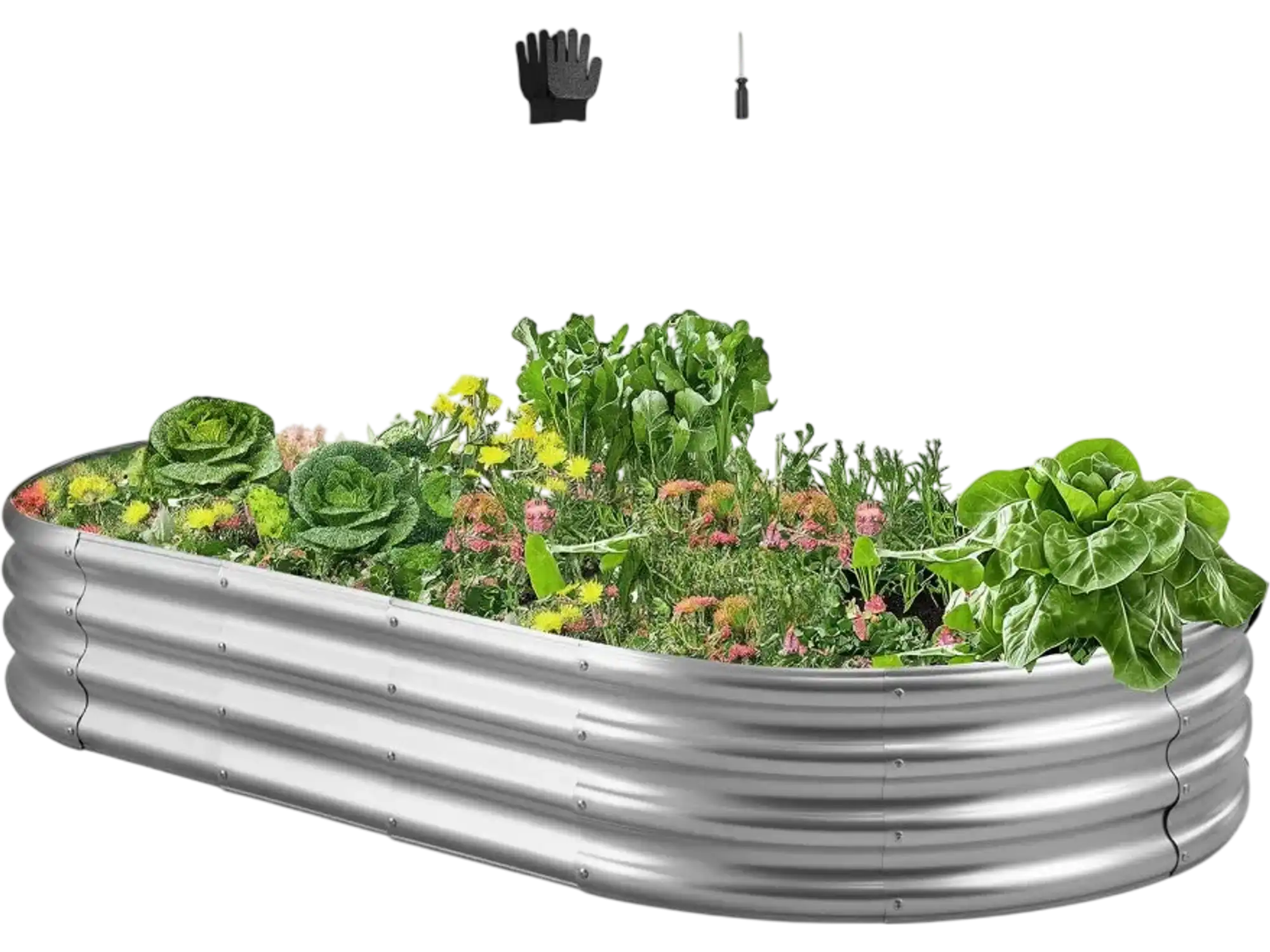 Vevor Raised Garden Bed 6 x 3 x 1' Galvanized Outdoor Planter Box New