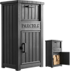 VEVOR Package Delivery Box for Outside 44.13 in Large Parcel Drop Box Black, for Porch, Curbside & House Storage, Lockable Anti-Theft Waterproof Weatherproof, Thick PP Secure Mailbox for Outdoor Use