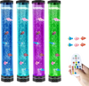 VEVOR Sensory Bubble Tube Lamp, 2.67 ft Bubble Fish Tube, Sensory Aquarium Lamp with 6 Floating Fish & 16 Color Effects, Remote Control, Stress Relief Calming Light for Bedroom Living Room Home Decor