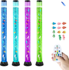 VEVOR Sensory Bubble Tube Lamp, 4 ft Bubble Fish Tube, Sensory Aquarium Lamp with 10 Floating Fish & 16 Color Effects, Remote Control, Stress Relief Calming Light for Bedroom Living Room Home Decor