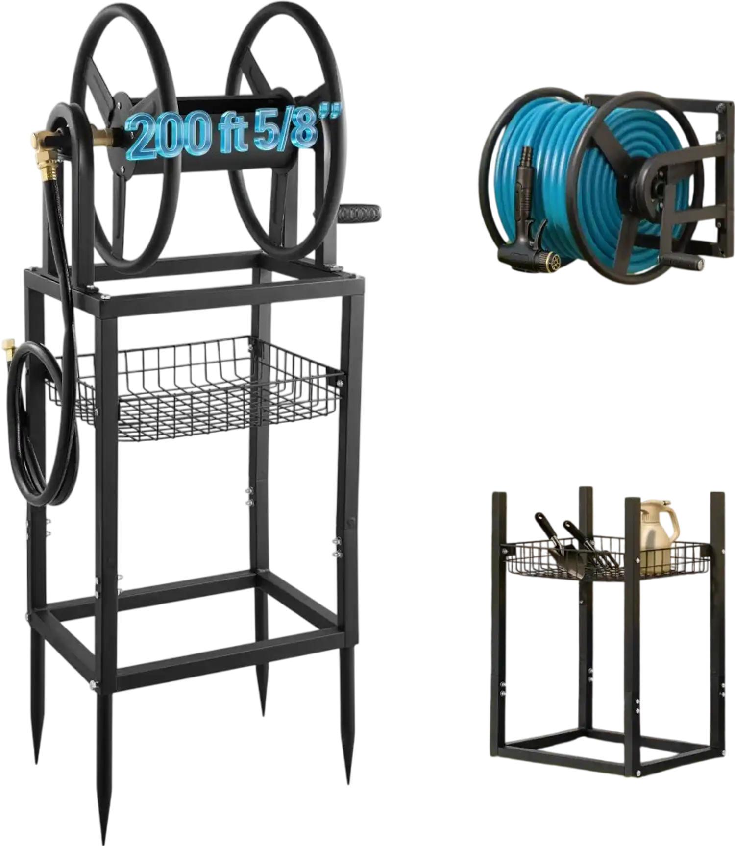 Vevor Garden Hose Reel Freestanding 200' 5/8