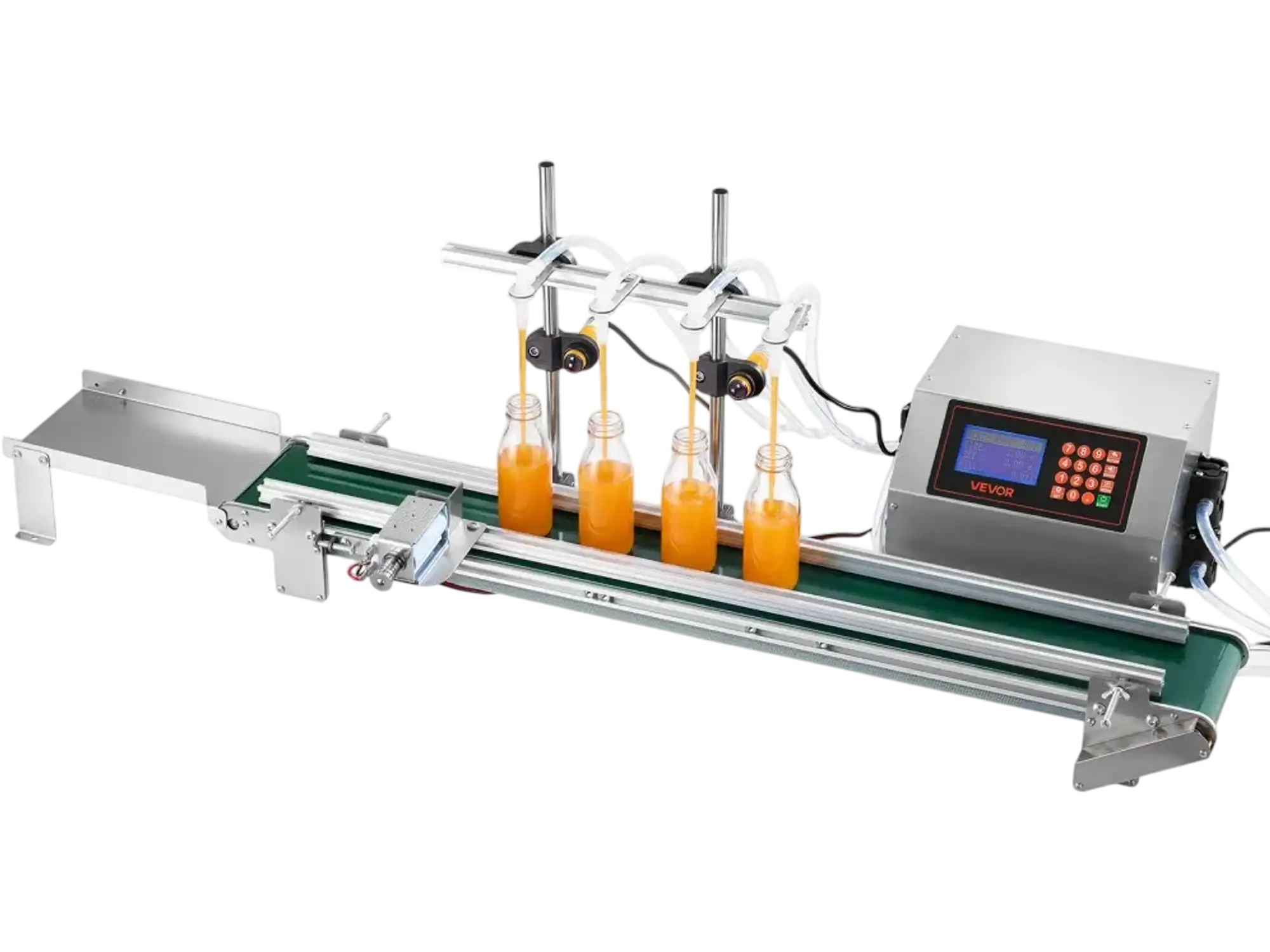 Vevor Conveyor Belt Filling Machine Automatic Liquid Filler with 4 Nozzles New