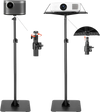 VEVOR Projector Stand, Projector Floor Stand with Adjustable Height 30.3 to 63.4 inch, 360° Horizontal Rotation Projectors Cart for Meetings, Outdoor Movies, Video Stand, Gimbal Mount or Tray Support