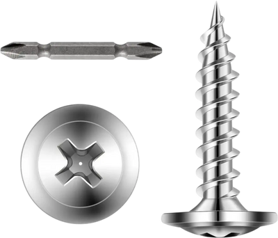 VEVOR Screws, #8 x 3/4 inch Length Self Drilling Drywall to Wood Screw, All Purpose High-Hardness Stainless Steel Wall Anchors with a Phillips Drill Bit, Cross Slot for Home Renovation(300 per Box)