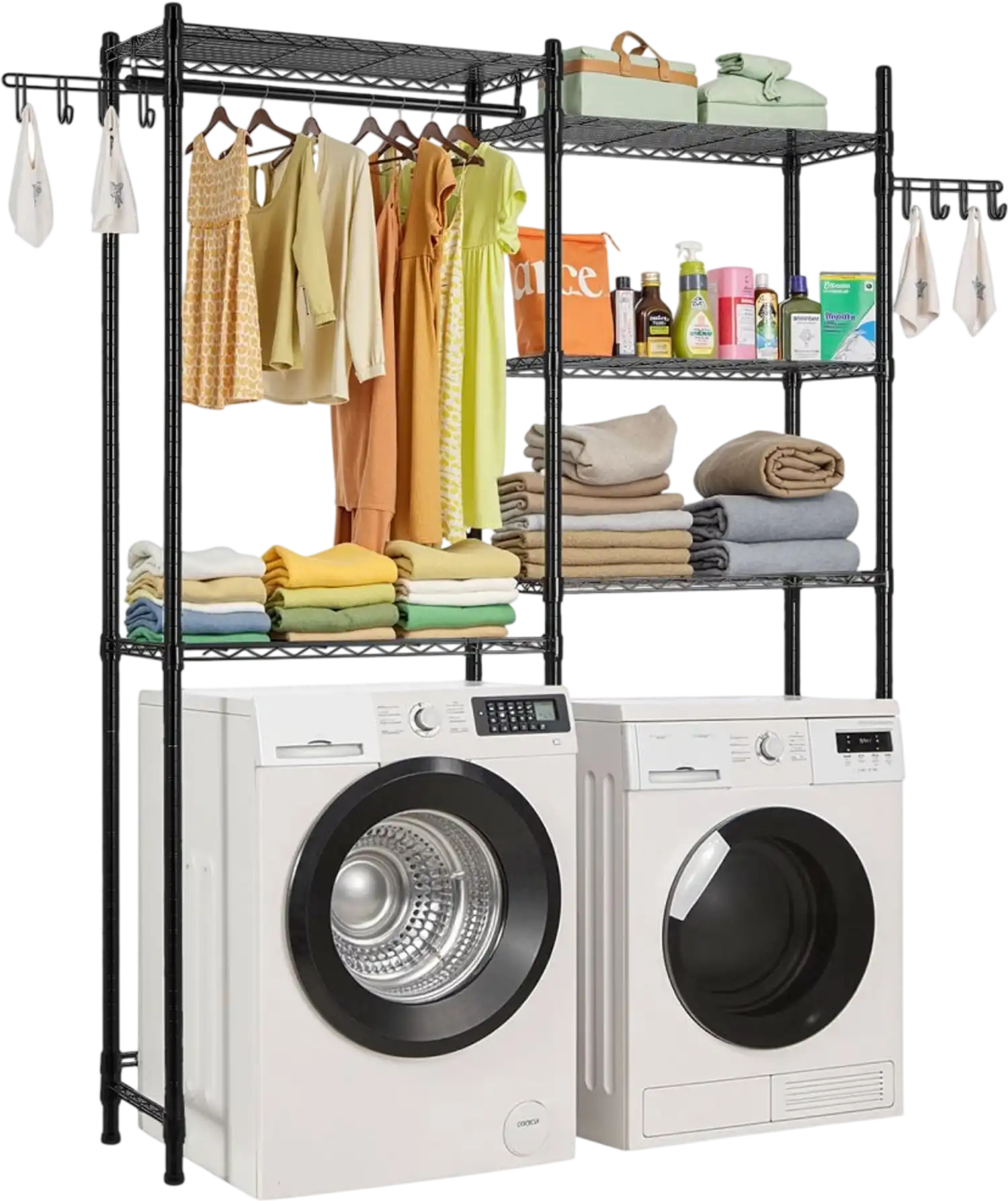 Vevor Laundry Rack Over Washer and Dryer 5-Tier Storage Shelf Black New
