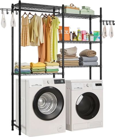 Vevor Laundry Rack Over Washer and Dryer 5-Tier Storage Shelf Black New