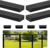 VEVOR 4 Pack 6.5 ft Stainless Steel Handrail, Rectangular Top Stair Deck Hand Rail for Outdoor/Indoor Steps with End Cap,Matte Black Coating Adjustable Metal Stair Rail for Cable Railing Kit