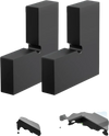 VEVOR 2 Pack Corner Connectors for Handrail, Extension Stair Railing Accessories, POM Hand Rail Connector Fittings for Rectangular Cable Railing, Deck Cable Rail System Outdoor, Matte Black, HT-05