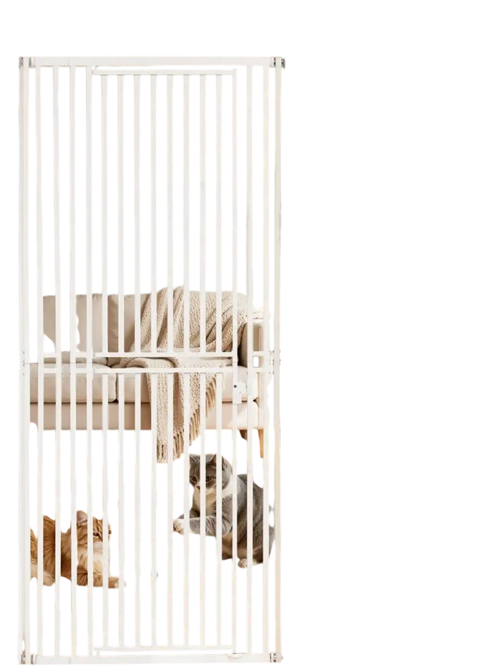 VEVOR Extra Tall Pet Gate for Cats, 28-34 in  Adjustable Width, 78.7 in High Dog Gate, with Pressure Mount Kit and Wall Mount Kit, 1.2 in Narrow Bar Spacing, for Stairs, Doorways, and House, Black