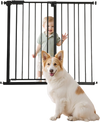 VEVOR Baby Gate, 26-40 Inches Adjustable Width, 36 Inches High Dog Gate, Easy Step Walk Thru, for Child Pet Security, Pressure Mount Kit, Wall Cups, One-Hand Open, for Stairs and Doorways, Black