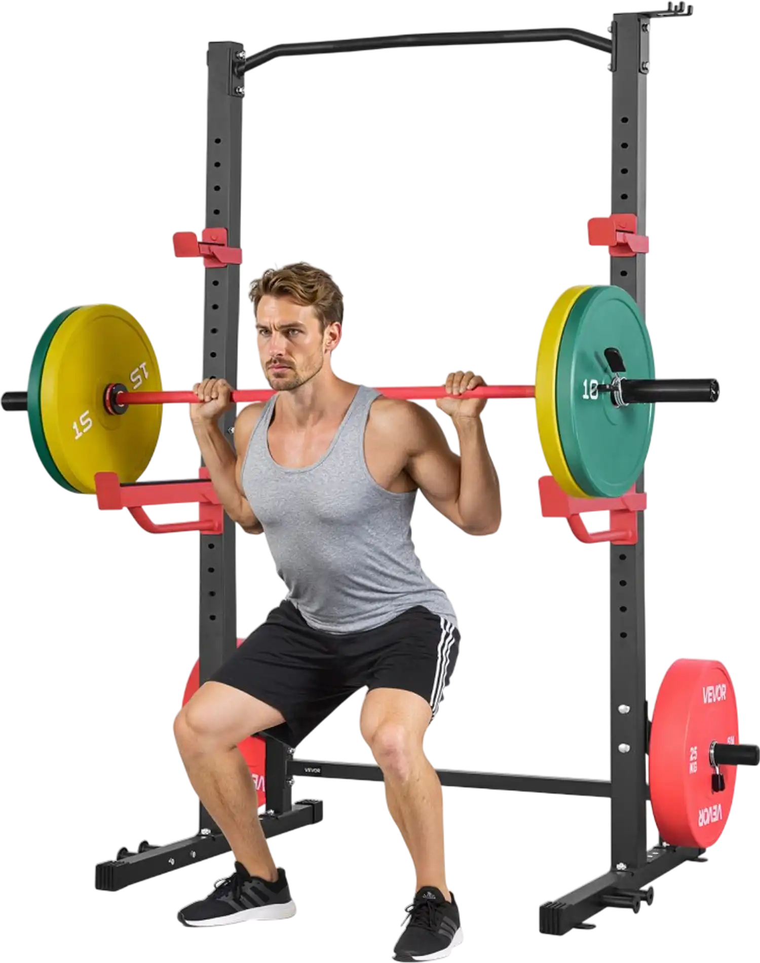 Vevor Power Cage Squat Rack Multifunctional Home Gym Strength Training ...