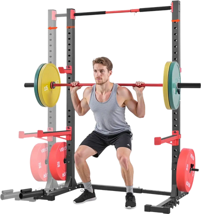 Vevor Power Cage Width-Adjustable Multifunctional Squat Rack Home Gym New