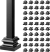 VEVOR Aluminum Alloy Baluster Shoes Stair Flat Shoe with Screw Holes for 1/2 Inch Square Scroll Basket Twist Knuckle Staircase Balusters Metal Spindle Railing, Satin Black (50 Pcs)