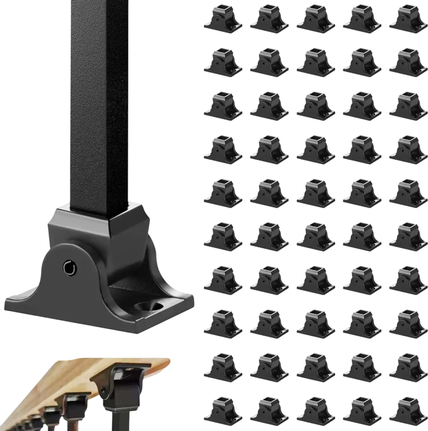 Vevor Baluster Shoes Aluminum Alloy Staircase Slant Shoes for 1/2
