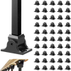 VEVOR Aluminum Alloy Baluster Shoes Square Balusters Baluster Wrought Spindles for Staircase Slant Shoes with Screw Holes for  1/2 Inch Staircase Balusters, Black (50 Pcs)(Screws Sold Separately)