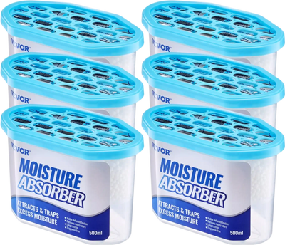Vevor Moisture Absorber Boxes Fragrance-Free 6-Pack 10.8 oz New