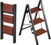 VEVOR 3 Step Ladder, Folding Step Stool with Wide Anti-Slip Pedal and Comfort Handgrip, Lightweight 330 lbs Capacity Portable Aluminum Plant Support, Multi-Use for Adults, Home Repairing, Cleaning