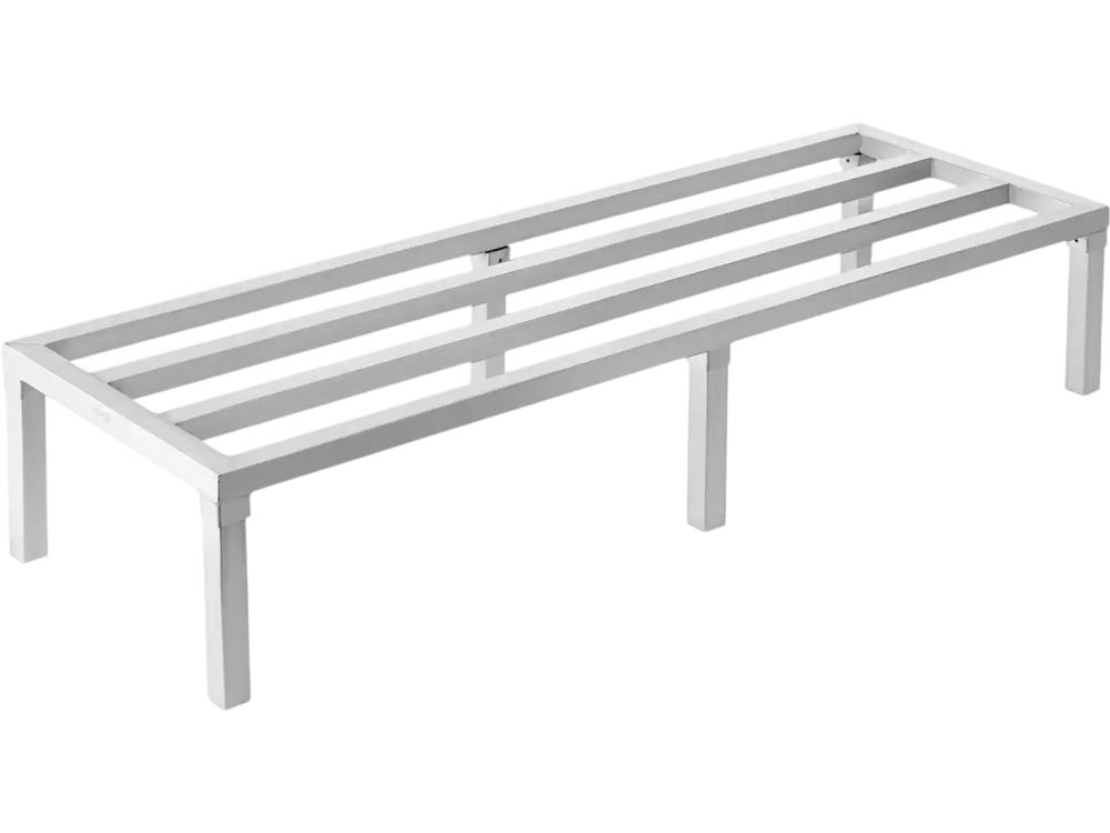 VEVOR Aluminum Dunnage Rack, 60” x 20” Commercial Food Floor Rack, 12” Off the Floor, 1800 lbs Capacity All-Welded Aluminum Storage Rack, for Storage in Restaurants, Kitchens, Garages and Vehicles