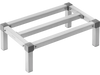 VEVOR Aluminum Dunnage Rack, 24” x 14” Commercial Food Floor Rack, 8” Off the Floor, 1000 lbs Capacity Adjustable Aluminum Storage Rack, for Storage in Restaurants, Kitchens, Garages and Vehicles