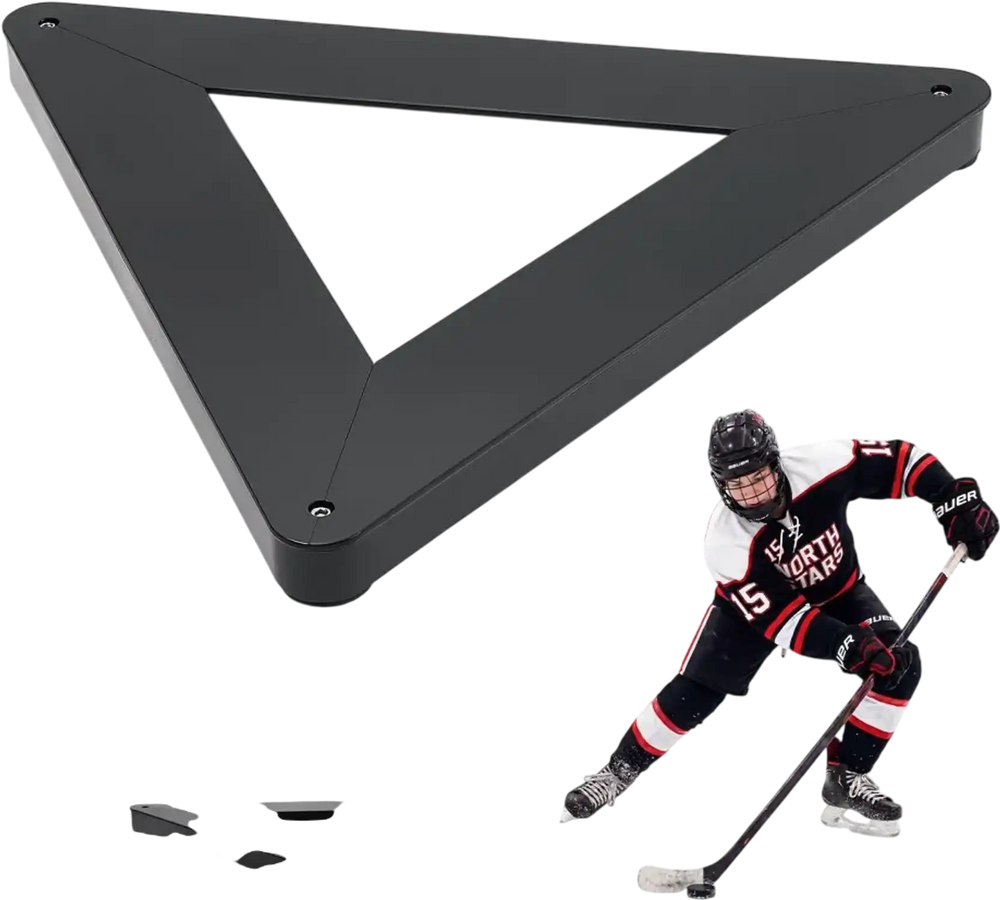 VEVOR Triangle Hockey Passer, Heavy-Duty Multi-Angle Rebounder, Hockey Passing Aid, Passing & Stick Handling Trainer, Off-Ice & On-Ice Portable Equipment, Help Improve Puck Control & Shooting