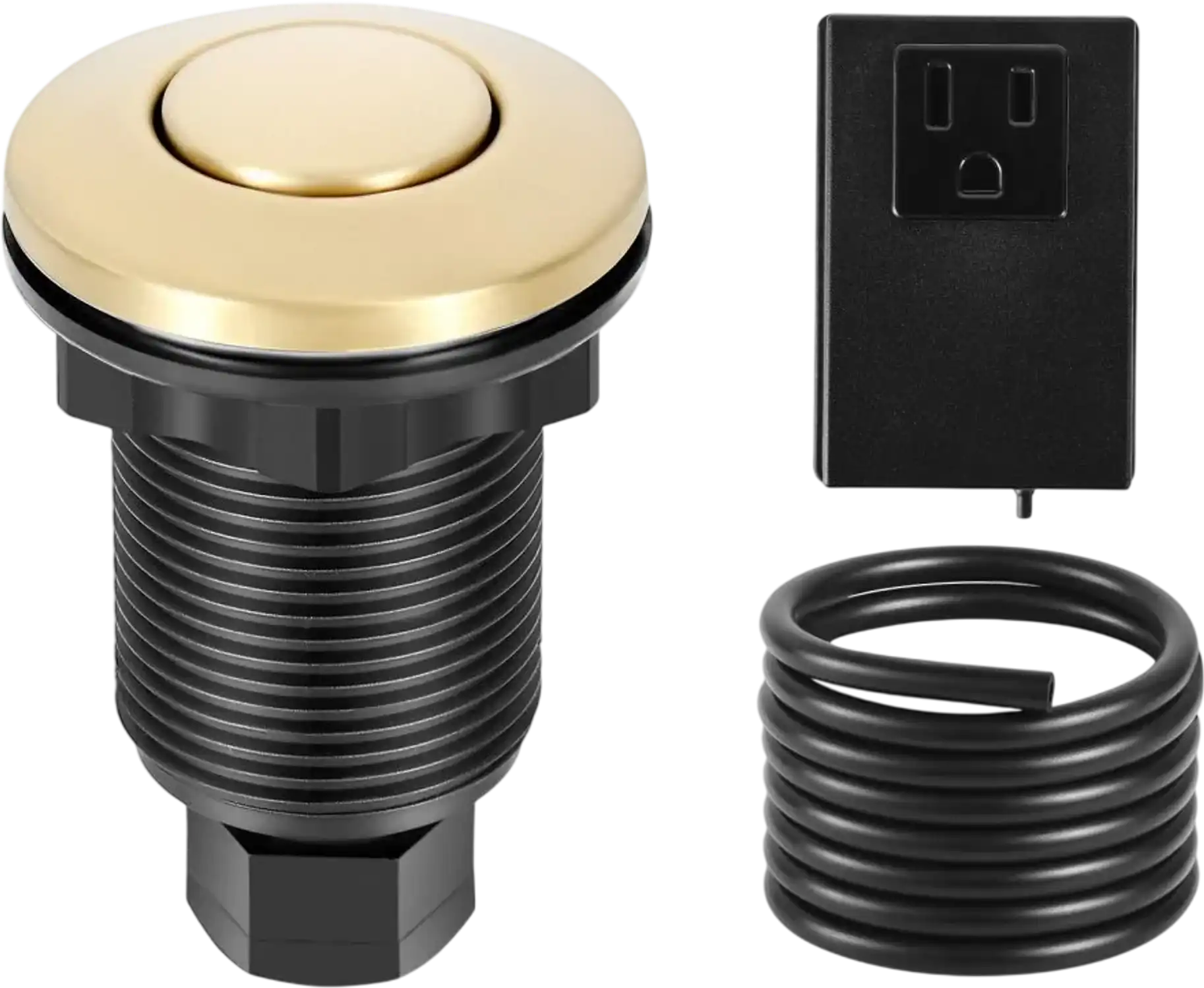 Vevor Garbage Disposal Air Switch Kit Brushed Gold Sink Top Button 2.5