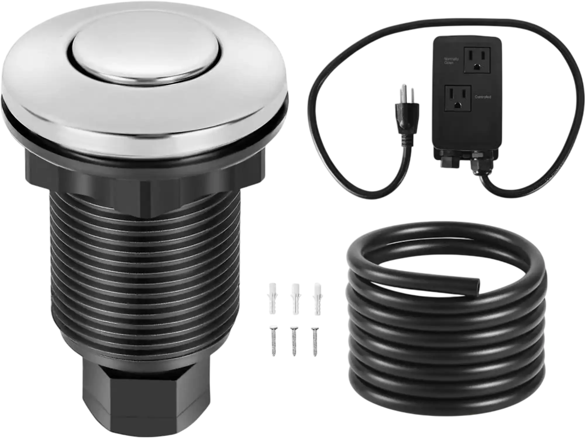Vevor Garbage Disposal Air Switch Kit Dual Outlet Sink Top Switch 2.5