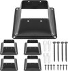 VEVOR Deck Post Base 5 PCS Post Base Skirt 4x4\" (Actual 3.38x3.38\") Post Support Flange 2.5LBS Deck Post Skirt Black Powder-Coated Decking Post Base with Thick Steel for Deck Supports Porch Railings