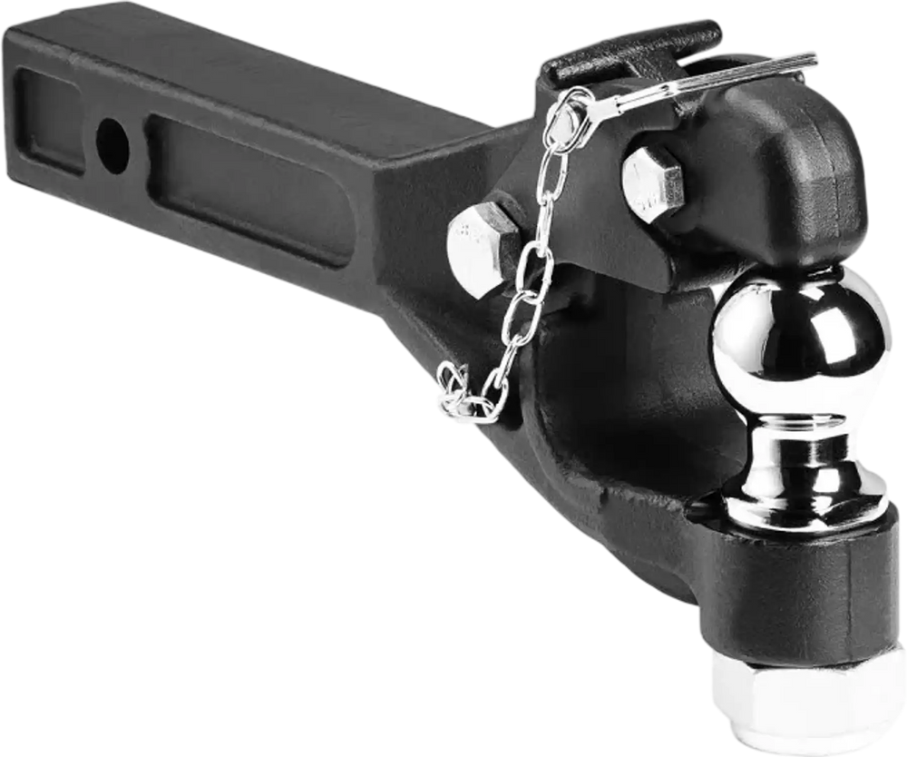 VEVOR Pintle Hook, 16000 lbs Towing Capacity, Pintle Hook Hitch for 2-inch Hitch Hook Military Receiver, Combination 2-inch Hitch Ball, Fits 2.5 to 3-inch Lunette Ring, Black Powder Coat, for Trailers