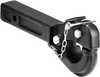 VEVOR Pintle Hook, 20000 lbs Towing Capacity, Pintle Hitch Receiver for 2-inch Hitch Hook Military Receiver, Fits 2.5 to 3-inch Lunette Ring, 15.6-inch Length, Black Powder Coat, for Various Trailers