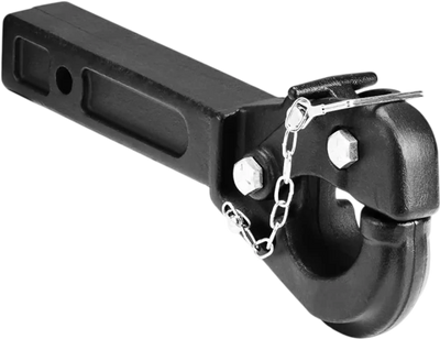 VEVOR Pintle Hook, 20000 lbs Towing Capacity, Pintle Hitch Receiver for 2-inch Hitch Hook Military Receiver, Fits 2.5 to 3-inch Lunette Ring, 15.6-inch Length, Black Powder Coat, for Various Trailers