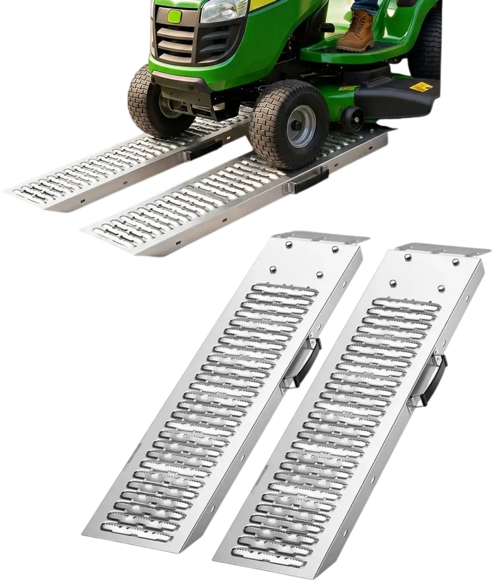 VEVOR Trailer Ramps, 2PCS 39 x 9 in, Heavy-Duty Steel ATV Ramp Set with Anti-Slip Plates, 1200LBS Combined Capacity Loading Ramps for Motorcycles, Lawn Mowers, Farm Tractors, Carts