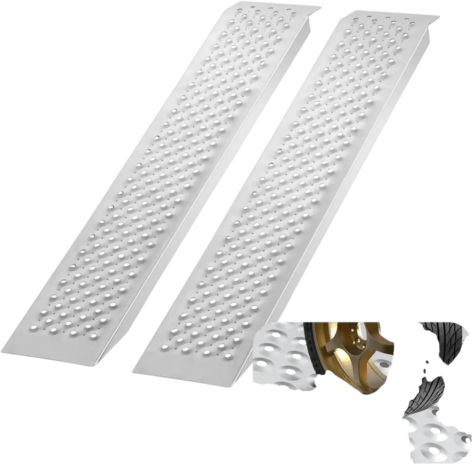 Vevor Loading Ramps Portable Aluminum Shed Ramp Set 47.2