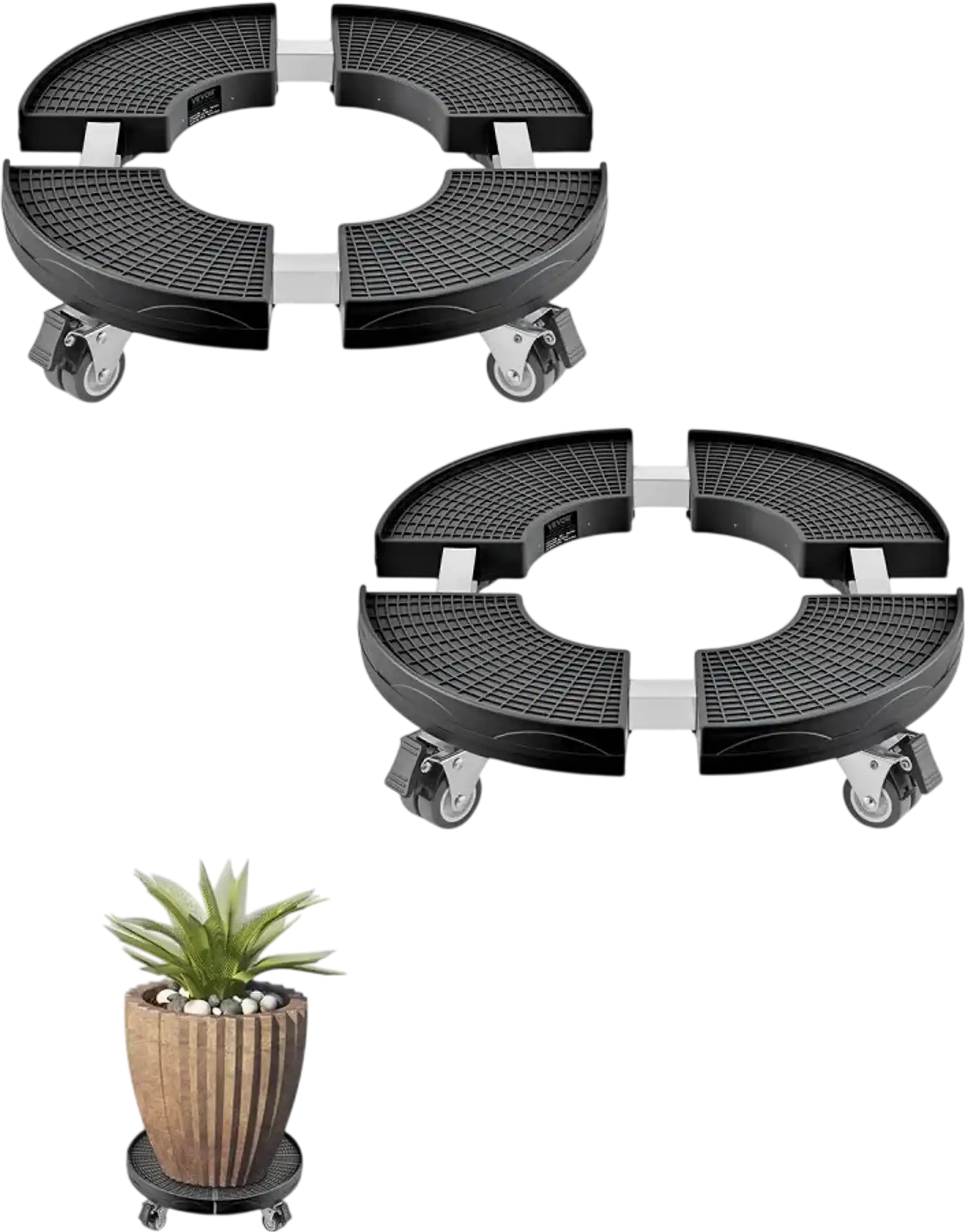 Vevor Trash Can Dolly Adjustable Round 2-Pack 15
