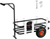 VEVOR Beach Fishing Cart, 200 lbs Load Capacity, Fish and Marine Cart with Two 11" Big Wheels Rubber Balloon Tires for Sand, Heavy-Duty Steel Pier Wagon Trolley with 7 Rod Holders for Fishing, Picnic