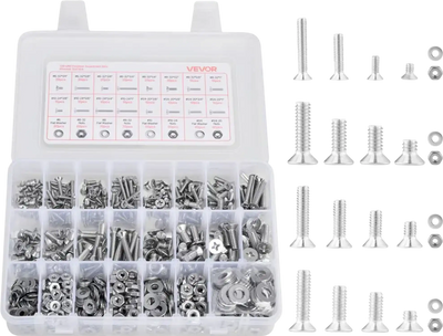 Vevor Nut & Bolt Assortment Kit 720-Piece Imperial Stainless Steel Fastener Set New