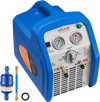 VEVOR Portable Refrigerant Recovery Machine, 1 HP 120V 60Hz Dual Cylinder AC Recovery Machine for Liquid Vapor Refrigerant, 1750 RPM Recycling Unit HVAC for Automotive & Household Air Conditioning