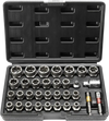 VEVOR Bolt Extractor Set, 29-Piece Bolt and Nut Remover Set, 6mm to 10mm, 13/32" to 3/4", CR-MO Steel Extraction Socket Set with Storage Case, for Removing Damaged Rusted Bolts, Nuts and Screws