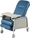 VEVOR 3-Position Geri Reclining Chair 500LBS Capacity Geri Chair Recliner, Comfortable Medical Recliner Chairs with 4 Wheels, Soft Padded Seat & Tray Table for Hospitals, Clinics, Geriatric Home Care