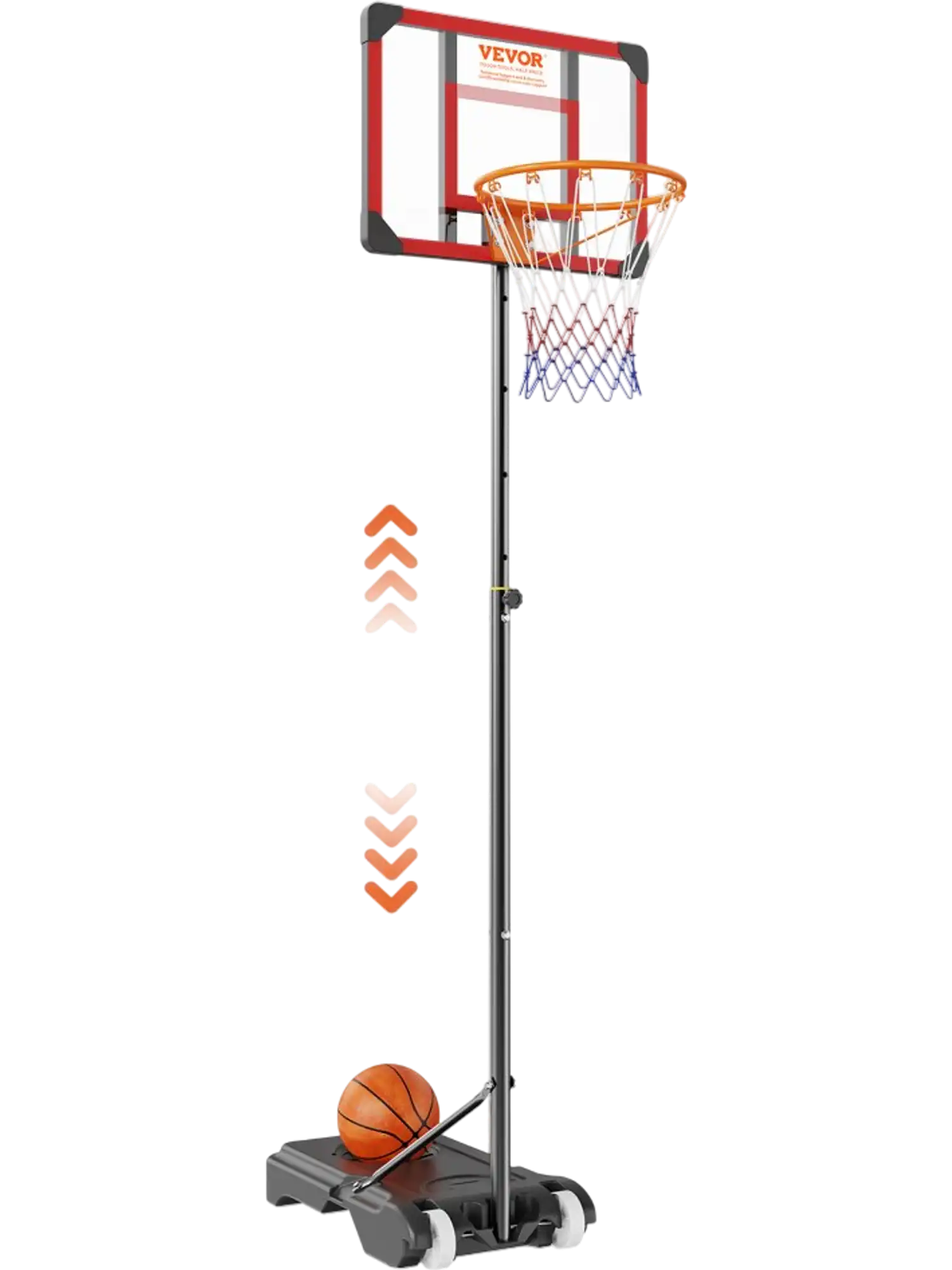 Vevor Basketball Hoop Adjustable Height Portable Backboard System 28